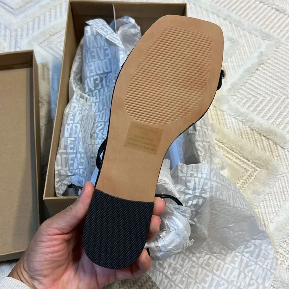 STEVE MADDEN - ODYSSEY BLACK LEATHER